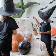 Pointy witches' hats are easy to make.
