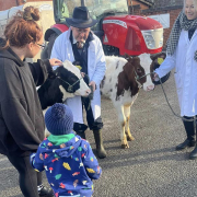 In January, the children had a surprise visit from 2 beautiful calves, called Louise and Jenny.