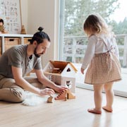 Designate an area in your home for play — even a corner with a few age-appropriate toys, books, and art supplies may be sufficient.