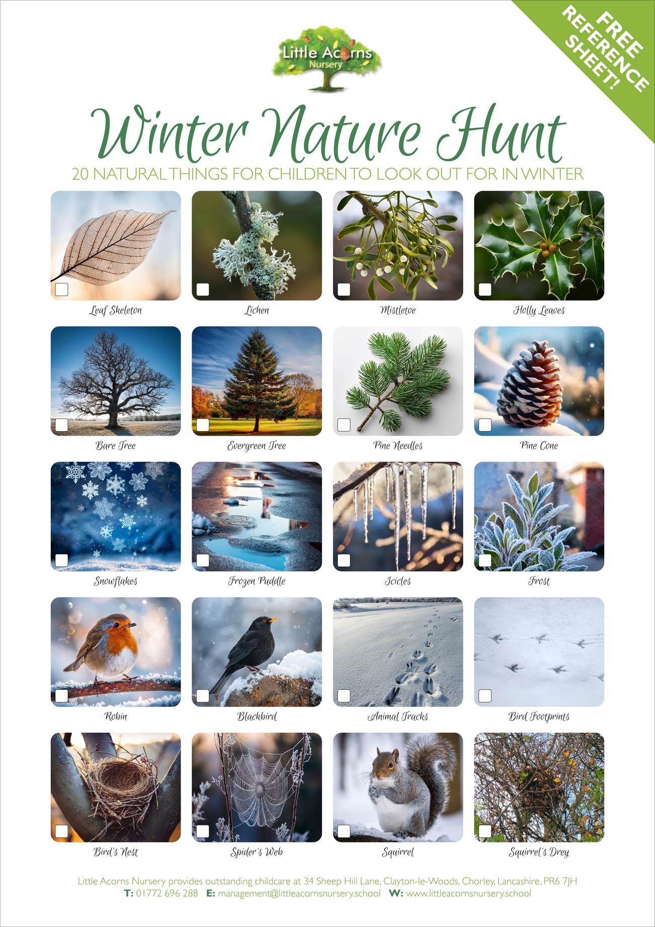 Winter Nature Hunt — a Fun Activity for Children (with Free Reference Sheet)