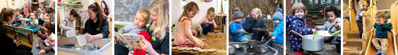 Little Acorns Nursery, Clayton-le-Woods, Chorley - photographs showing activities with children and staff.