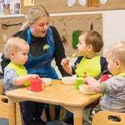 Settling-in sessions help familiarise children with their new surroundings, key worker, staff, peer group, and the day-to-day routine of the nursery. 